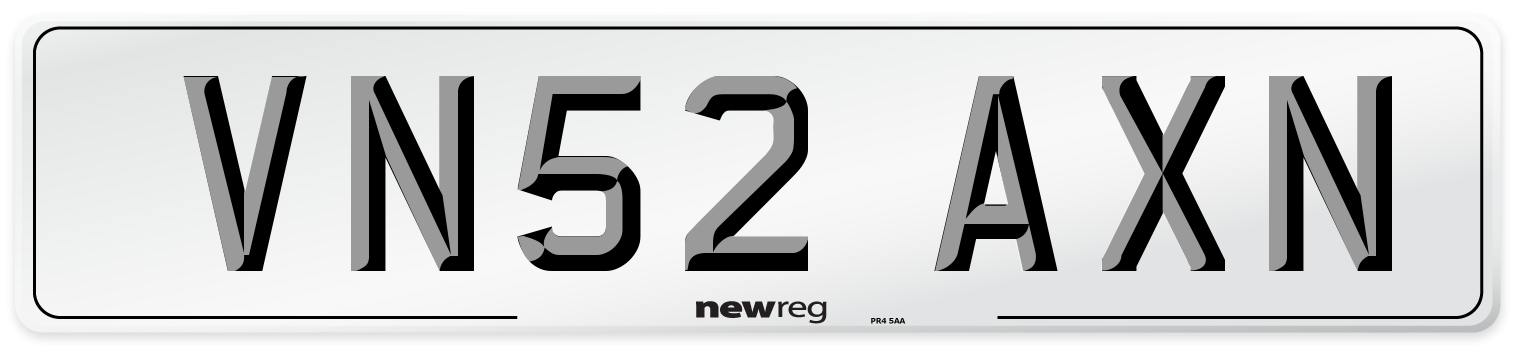 VN52 AXN Number Plate from New Reg